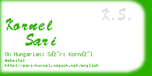 kornel sari business card